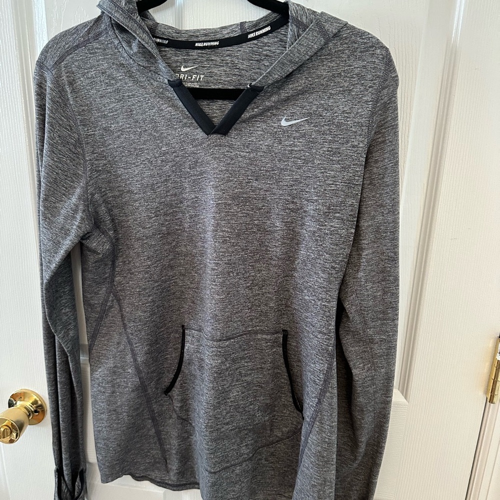 Nike Gray Dri-FIT Hooded long sleeve